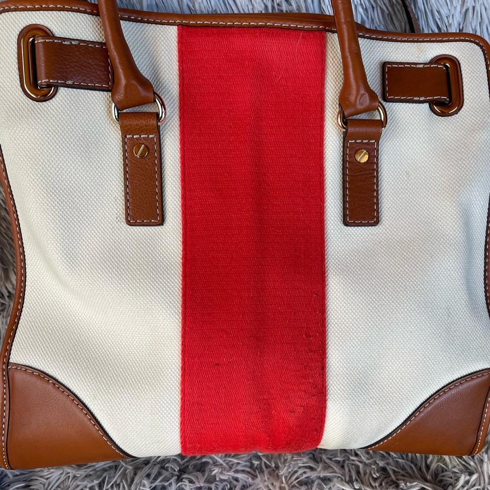 Michael Kors Red and Tan Shoulder Bag - Picture 2 of 10